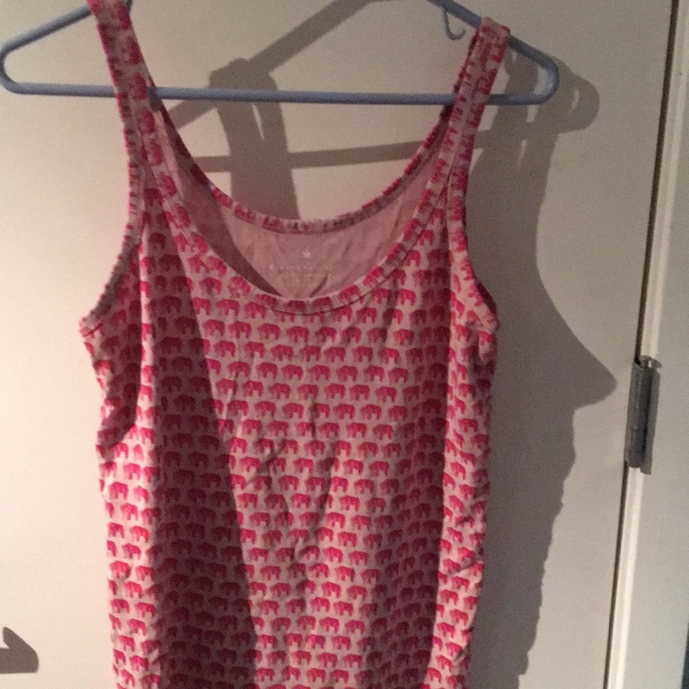 Banana Republic XL Elephant Pink and tan Tank